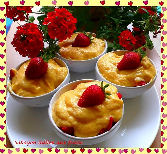 recette sabayon italien aux fraises