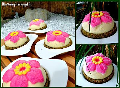 recette Cheesecake Ylang Ylang sur son biscuit aux macarons