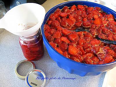 recette Confiture de fraises froide