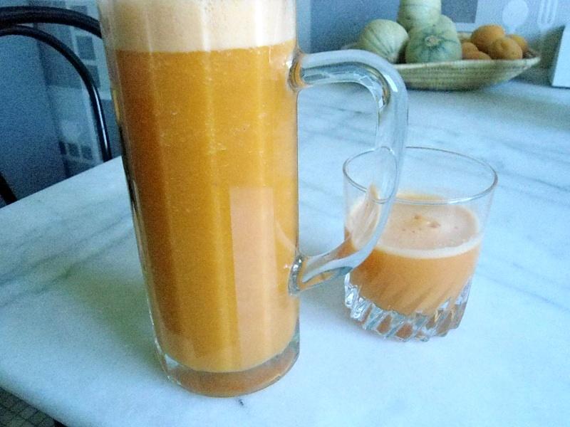 recette JUS DE CAROTTES-ORANGES-ABRICOTS.