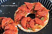 recette Bagel pizza chorizo et mozzarella