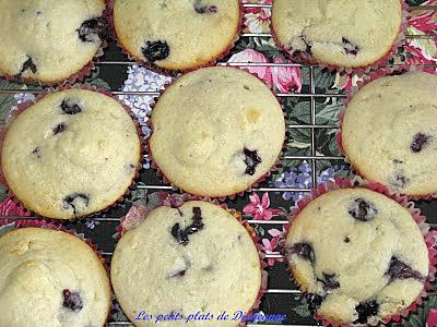 recette Muffins aux bleuets et ( au chocolat )