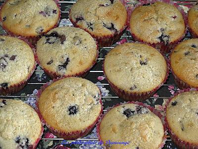 recette Muffins aux bleuets et ( au chocolat )