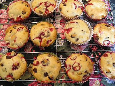 recette Muffins aux canneberges, orange et chocolat