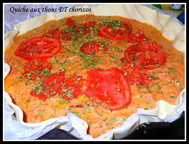 recette quiche aux thons et chorizos