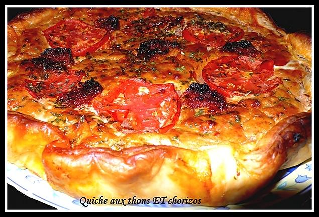 recette quiche aux thons et chorizos