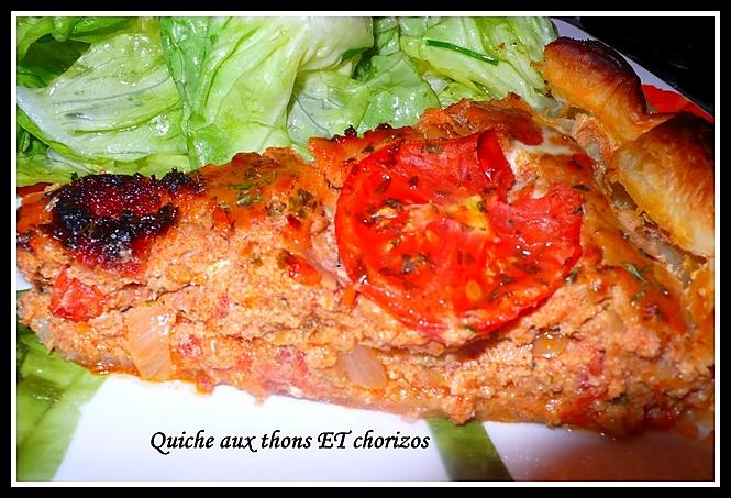 recette quiche aux thons et chorizos