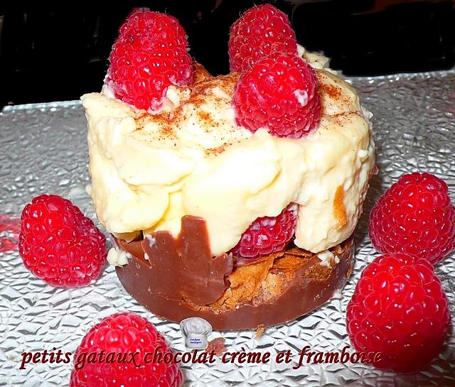 recette petits gateaux chocolat crème et framboise