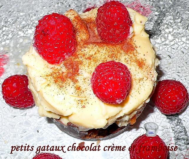 recette petits gateaux chocolat crème et framboise