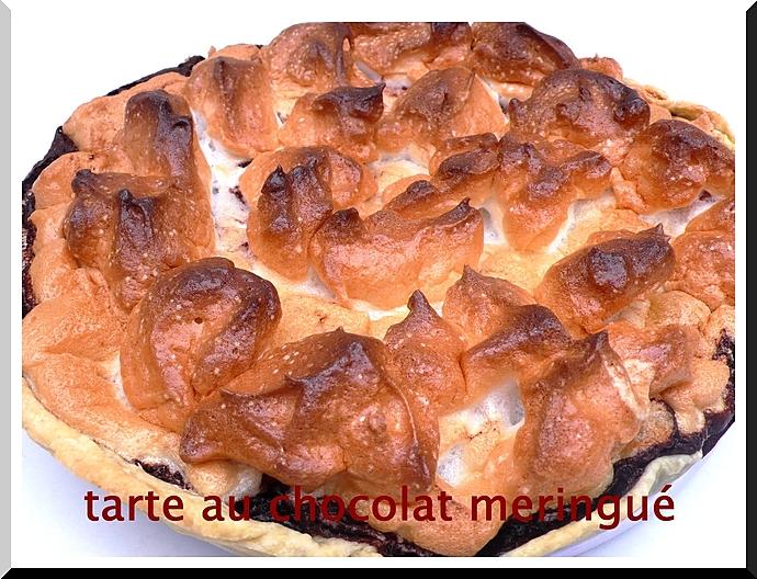 recette Tarte au chocolat meringué