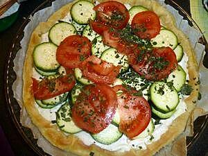 recette tarte courgette tomate boursin