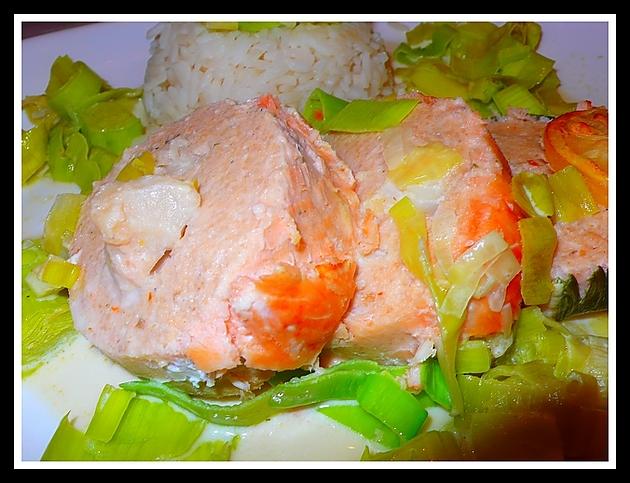 recette Galantine de saumon aux fondues de poireaux