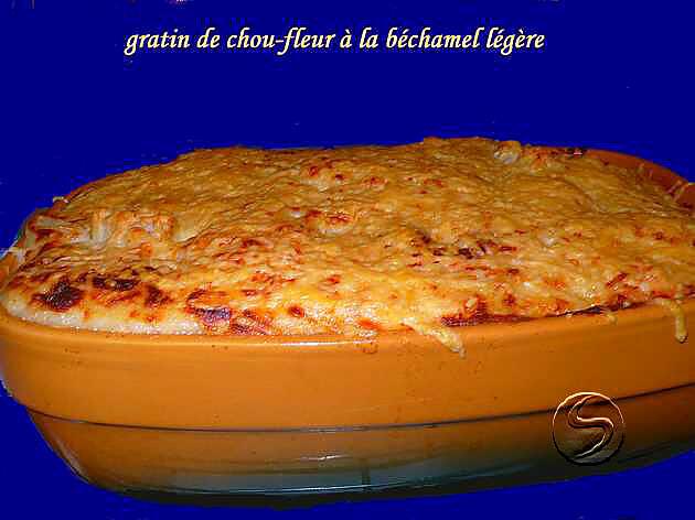 recette Gratin de chou fleur à la béchamel légère