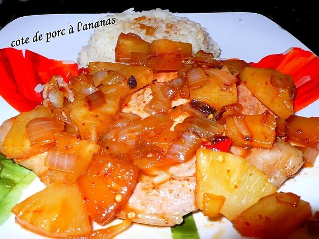 recette Côte de porc à l’ananas