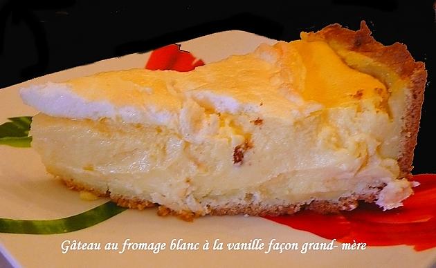 recette Gâteau au fromage blanc à la vanille façon grand- mère