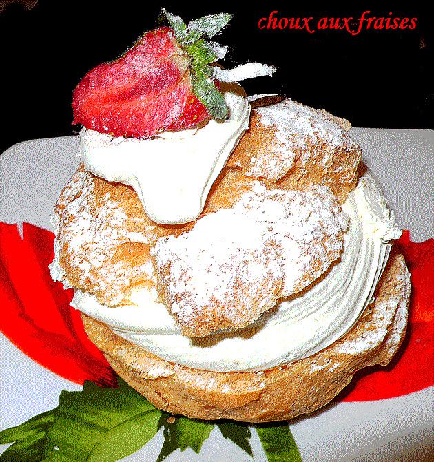 recette choux aux fraises