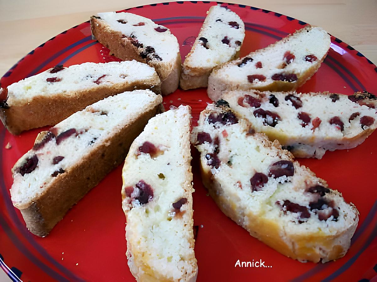 recette croquants aux cranberries