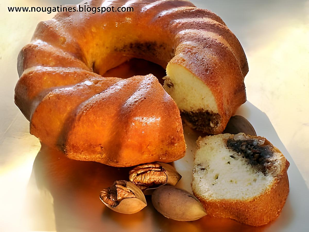 recette Gateau en couronne aux noix de pecan, sucre brun et cannelle