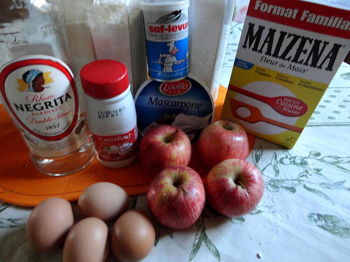 recette gâteau fondant aux pommes et mascarponne DE "MAMYLOULA " et "carmencita "