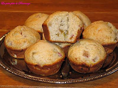 recette Muffins à la rhubarbe