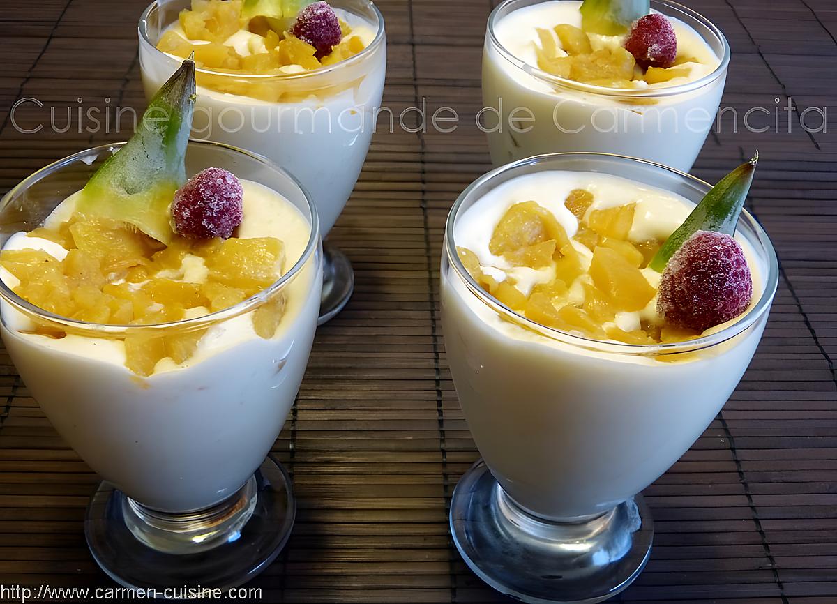 recette Mousse de mascarpone à l'ananas