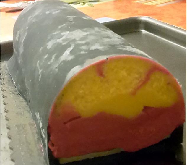 recette Bûche glacée framboise / mangue de chloumgourmand