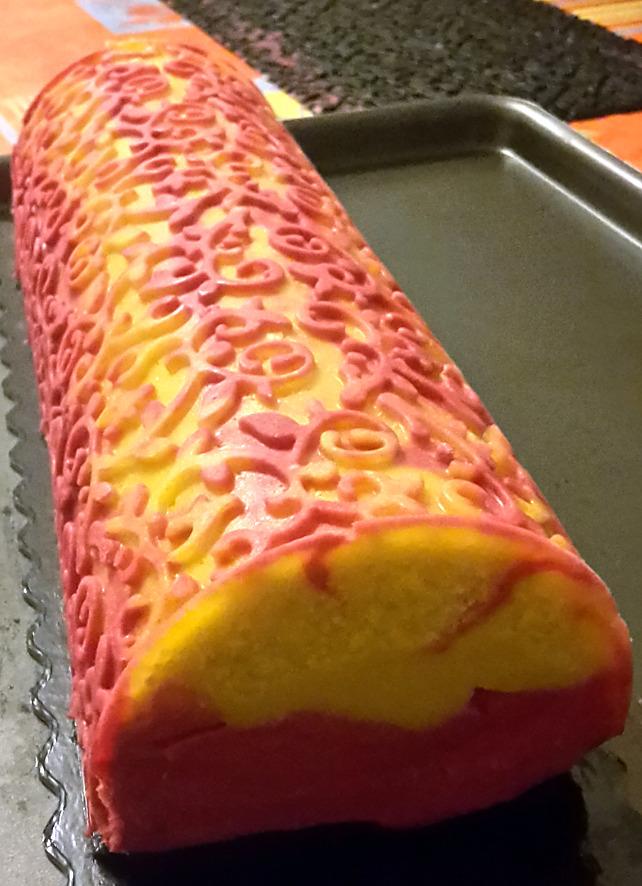 recette Bûche glacée framboise / mangue de chloumgourmand