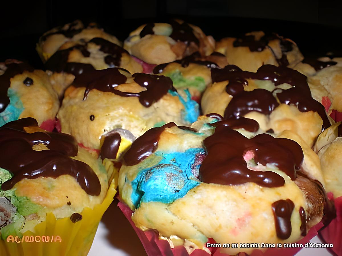 recette MUFFINS EN COULEURS