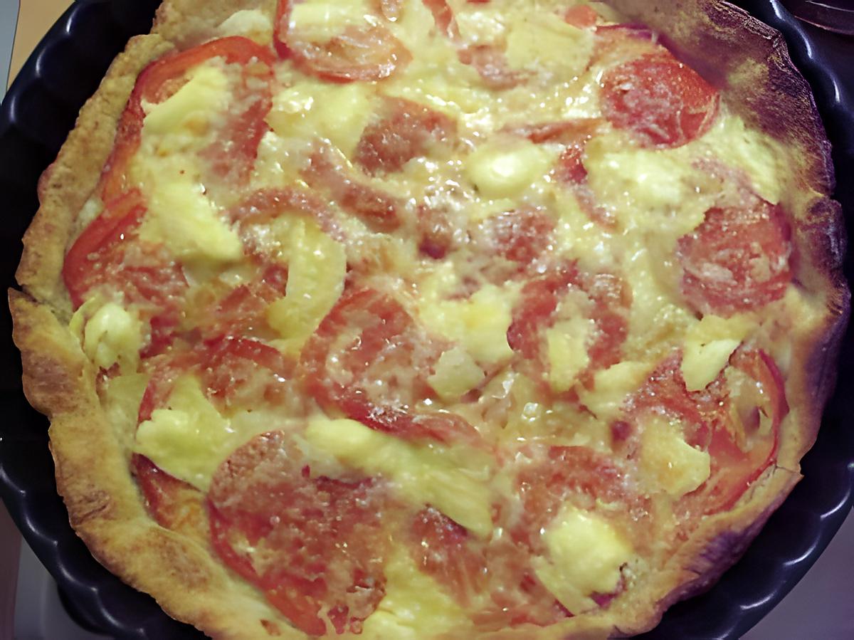 recette TARTE AUX TOMATES ET ST MARCELIN