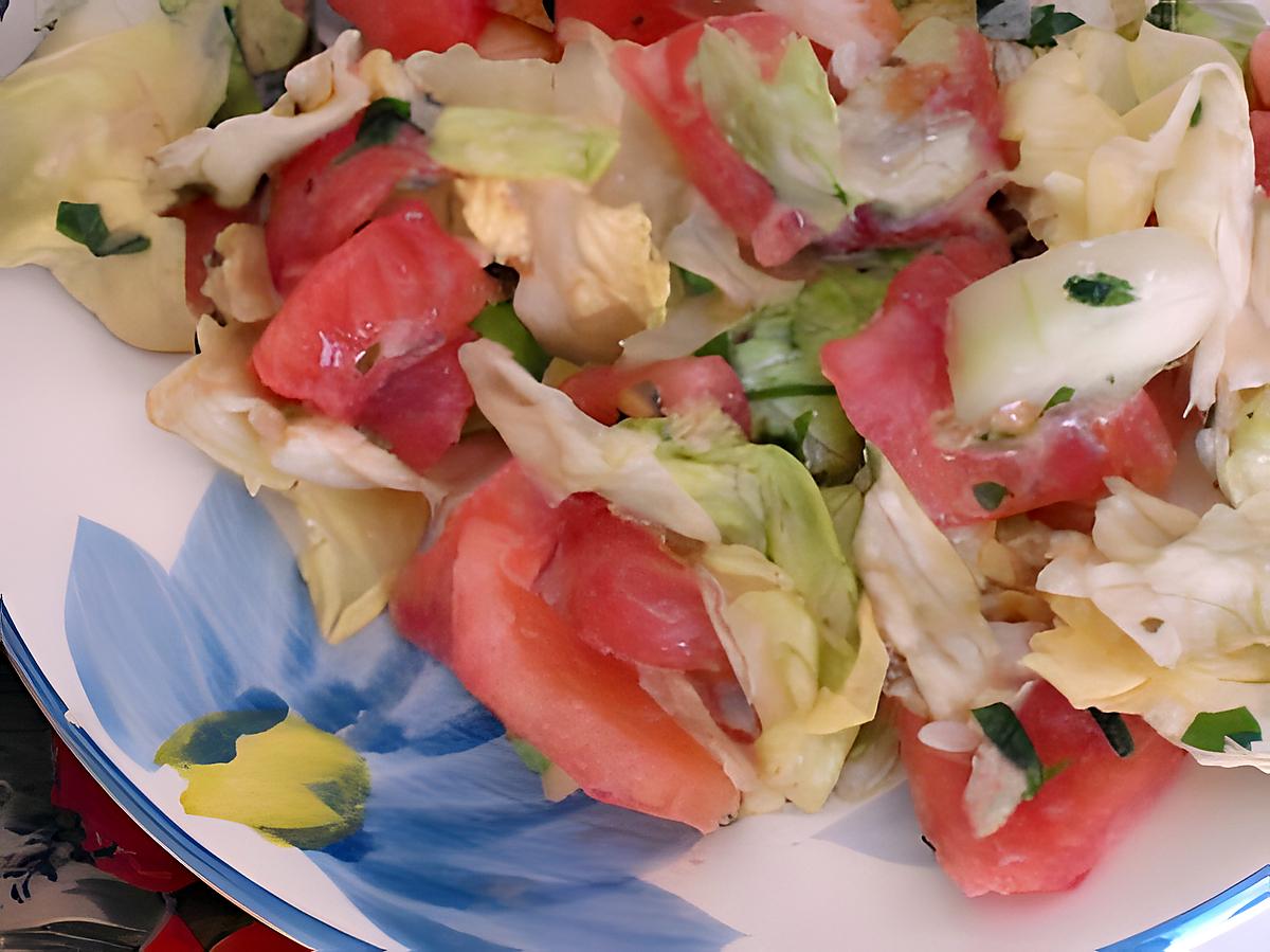 recette salade  trés fraiche