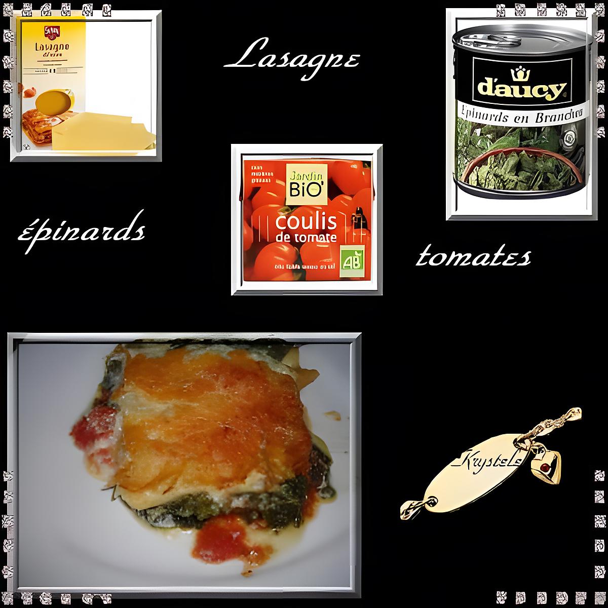 recette lasagne épinard, tomates