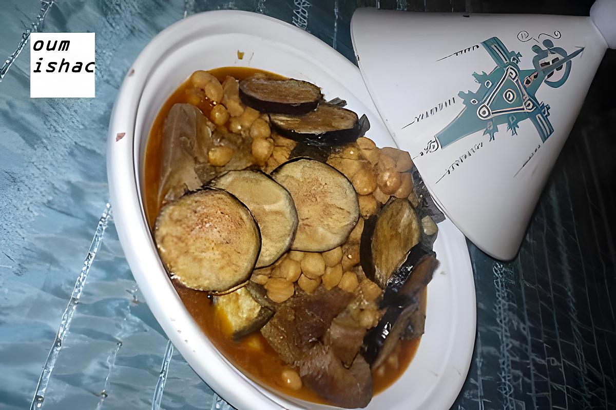 recette Tajine au pois chiche et aubergine