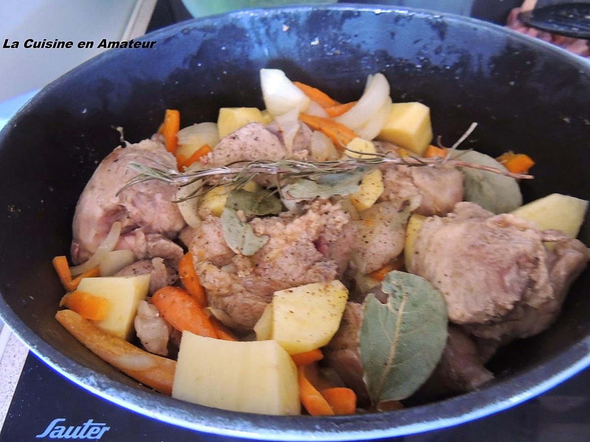 recette Sauté de porc aux légumes et lardons