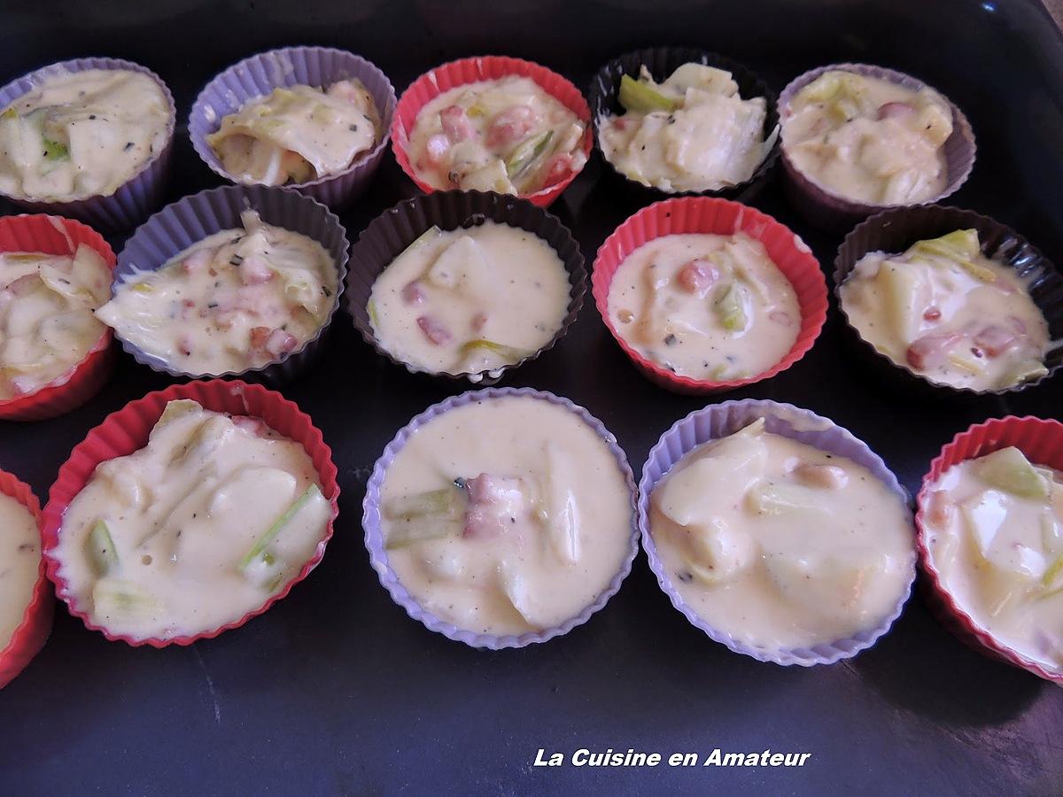 recette Muffins poireaux, ricotta, lardons et pommes de terre