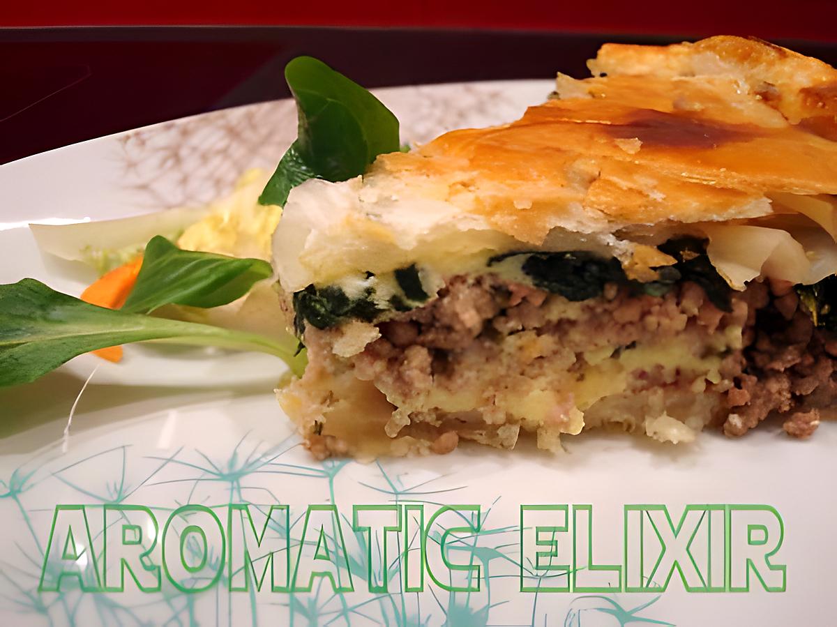 recette Tourte à la viande et épinards