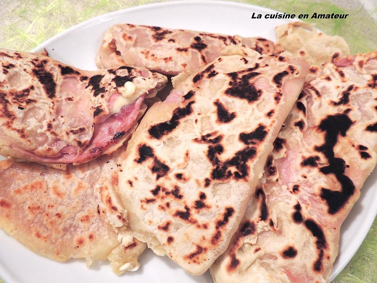 recette Naan jambon et fromage