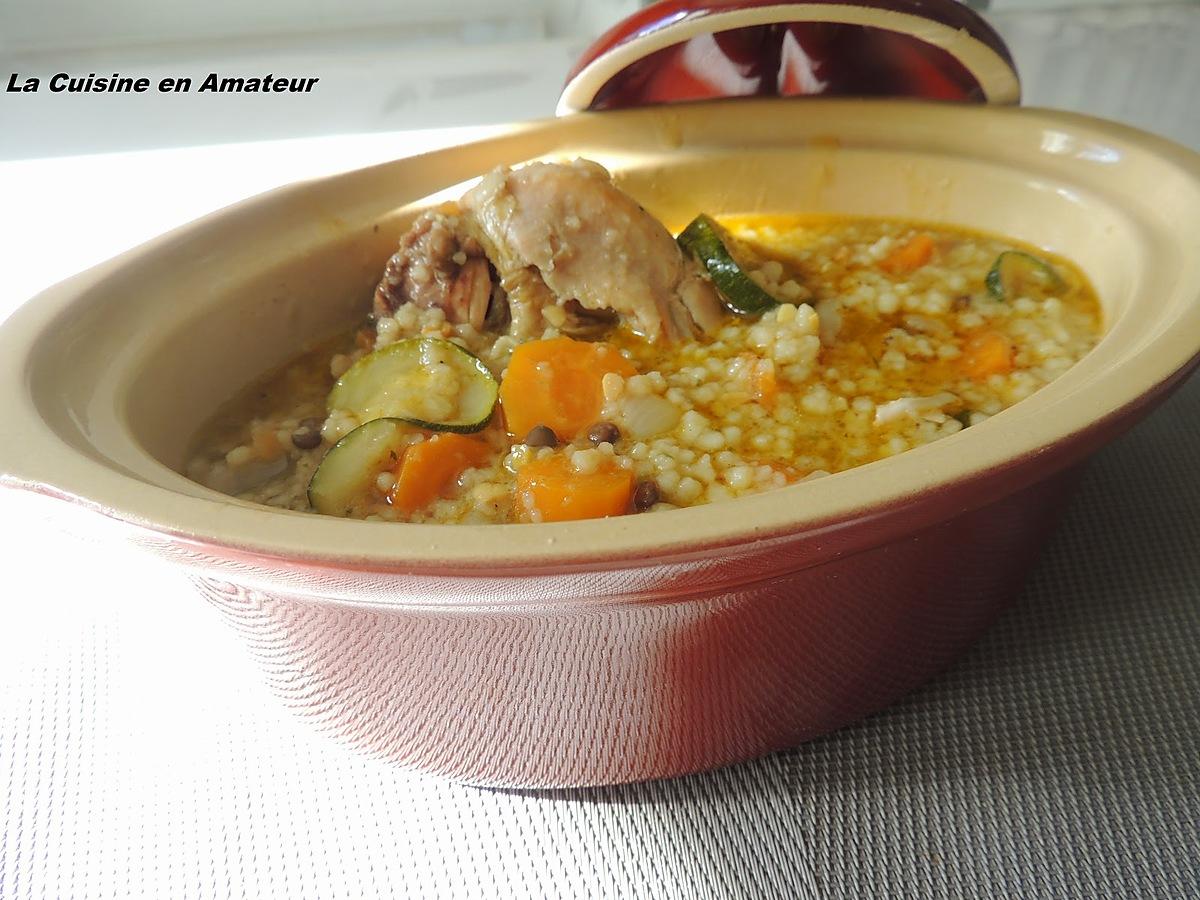 recette Soupe de poulet à l'orge et légumes de les Mille et un délices de  Lexibule