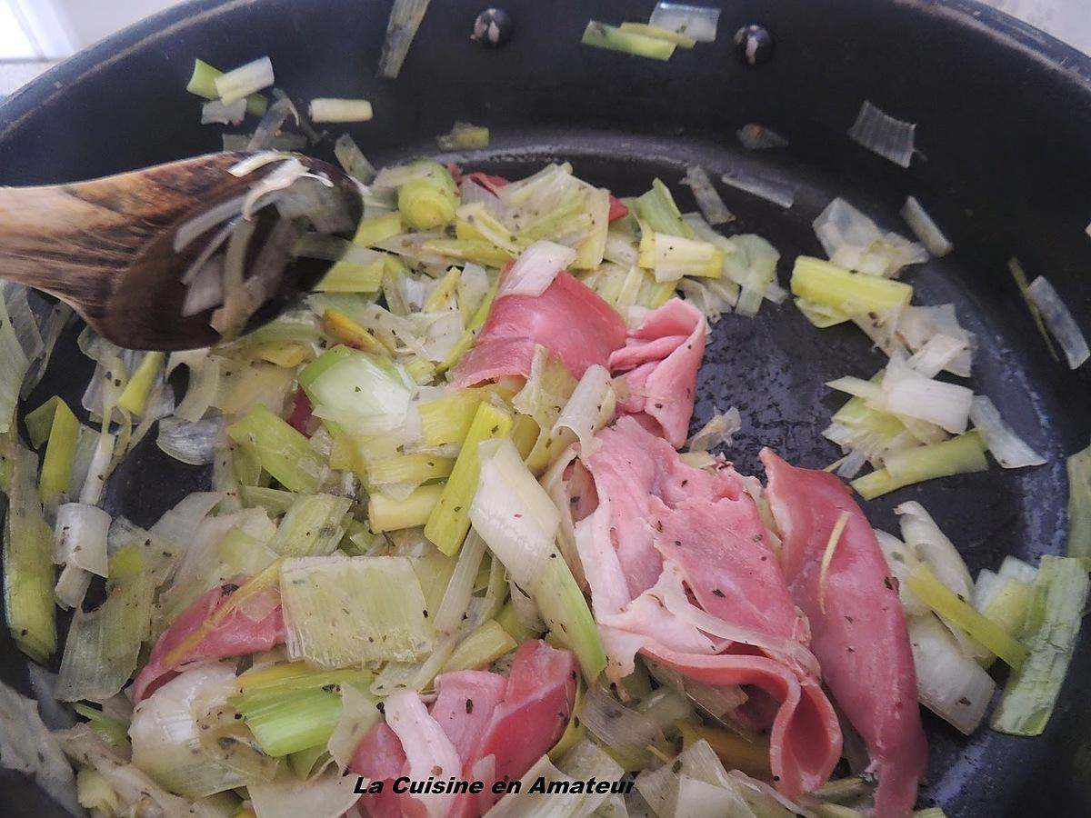 recette Feuilleté de poireaux et jambon cru