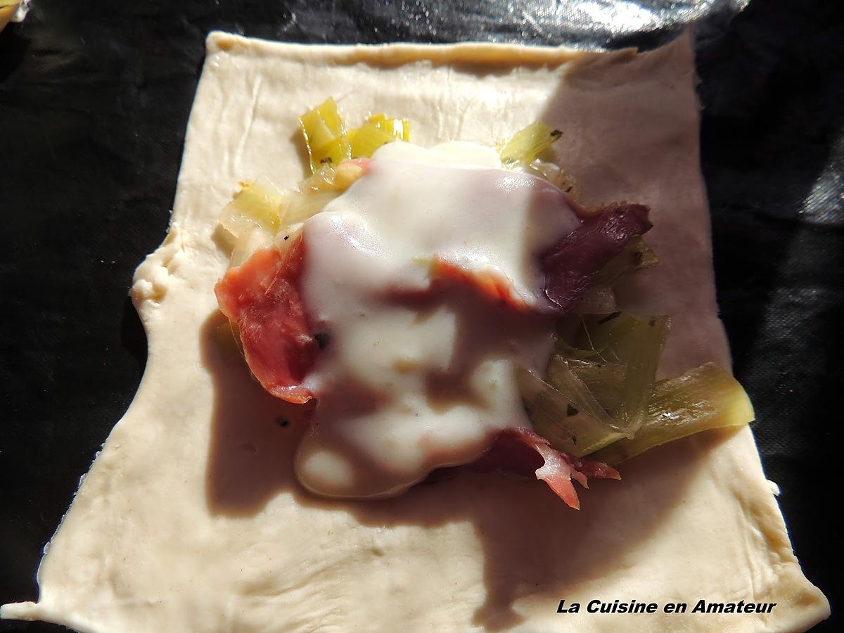 recette Feuilleté de poireaux et jambon cru