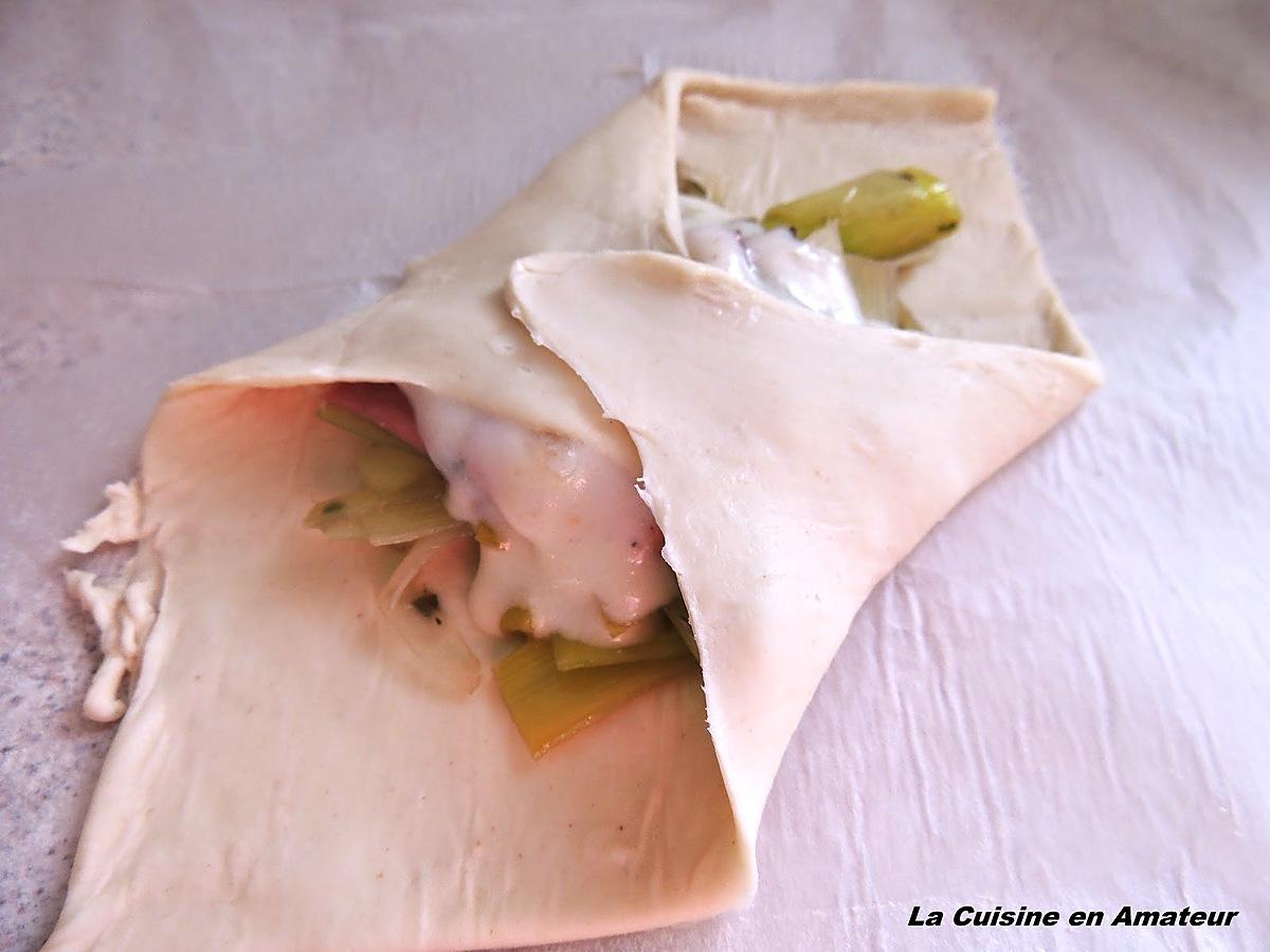 recette Feuilleté de poireaux et jambon cru