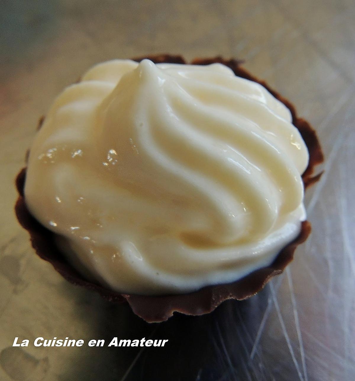 recette Mini coque en chocolat et mousse mascarpone