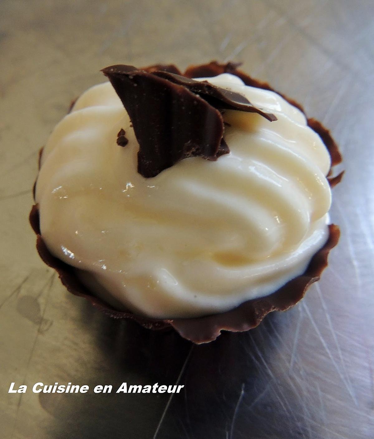 recette Mini coque en chocolat et mousse mascarpone