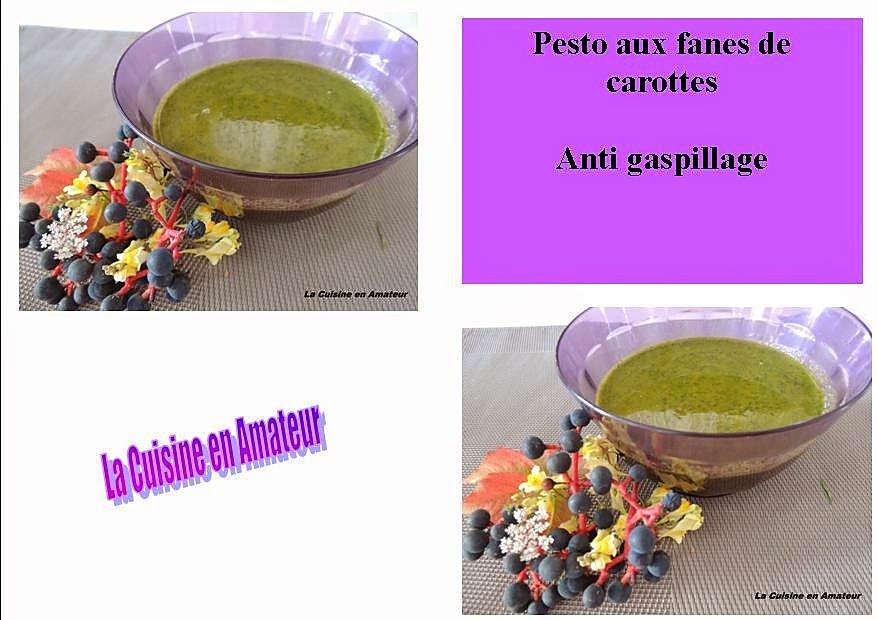 recette Pesto aux fanes de carottes