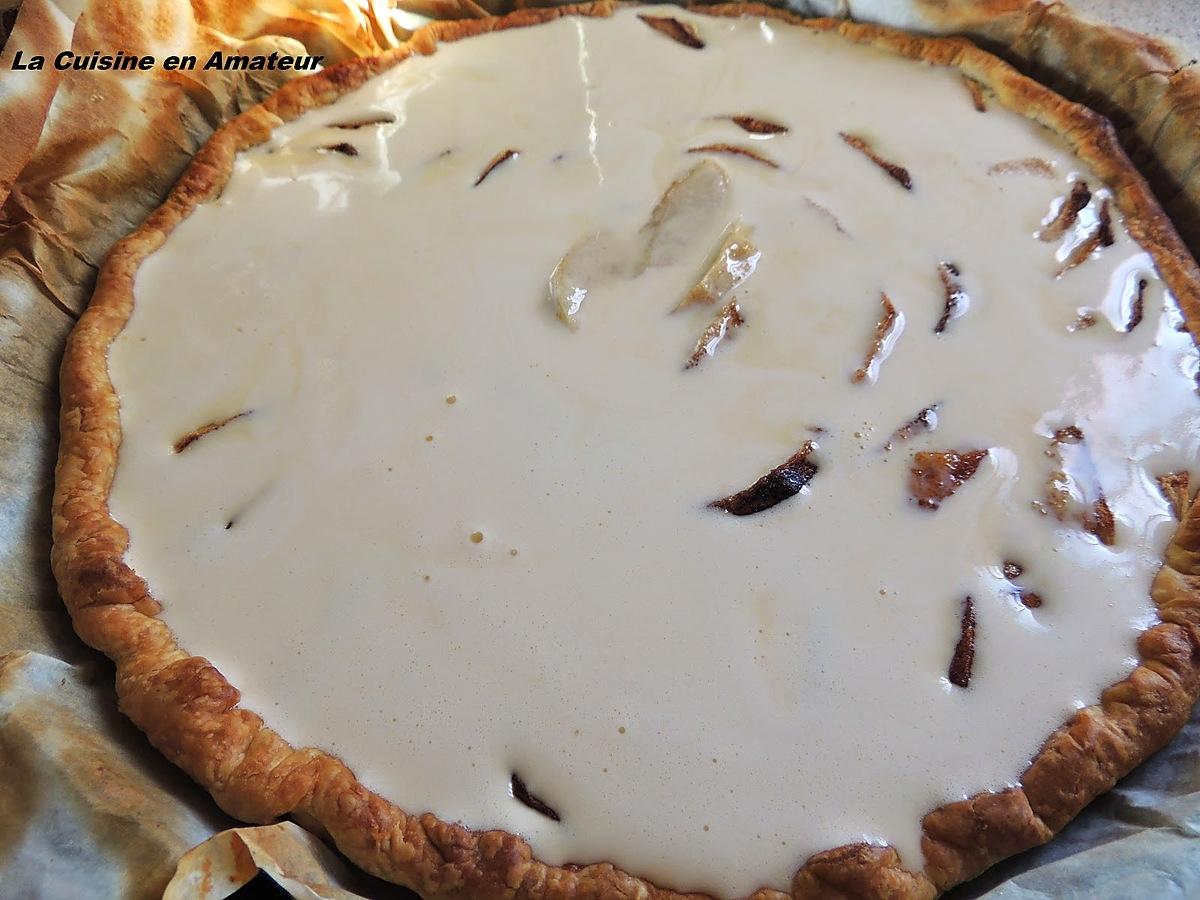 recette Tarte à la crème renversée aux pommes