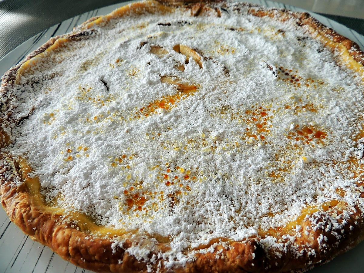 recette Tarte à la crème renversée aux pommes