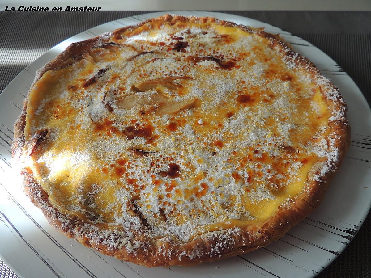 recette Tarte à la crème renversée aux pommes