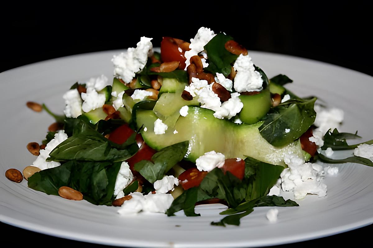 recette MES TAGLIATELLES DE COURGETTES A LA FETA ET AU CITRON .........