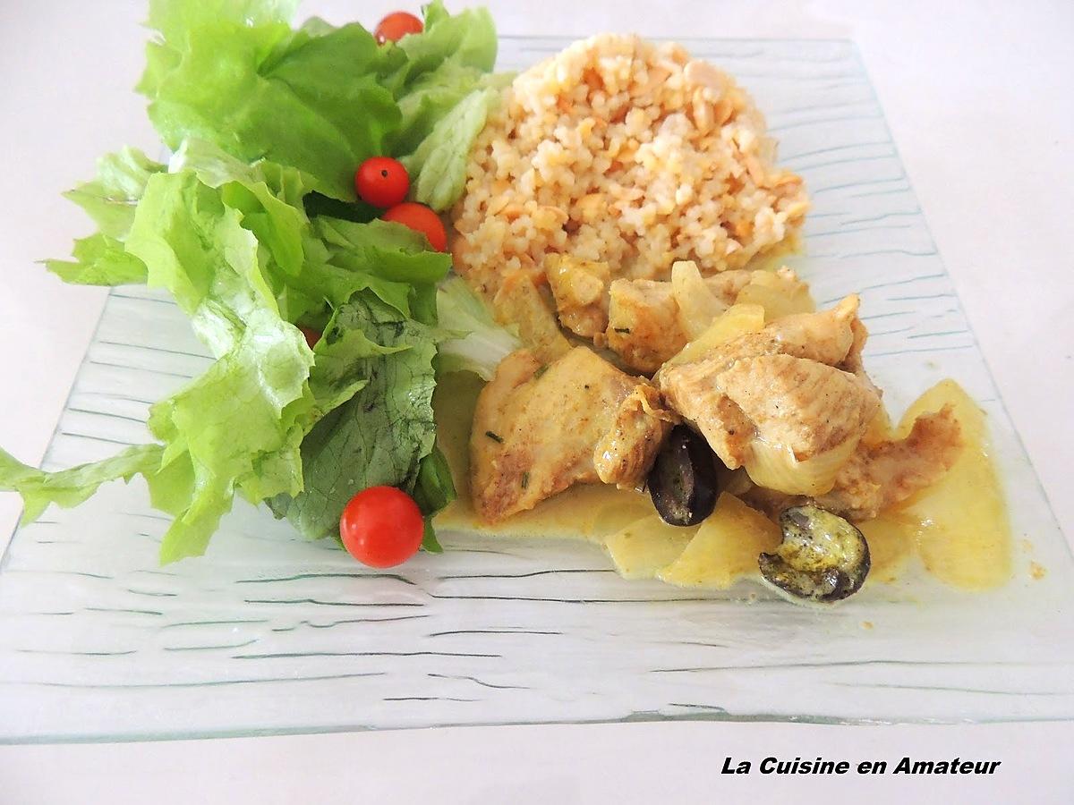 recette Escalope de poulet au cari