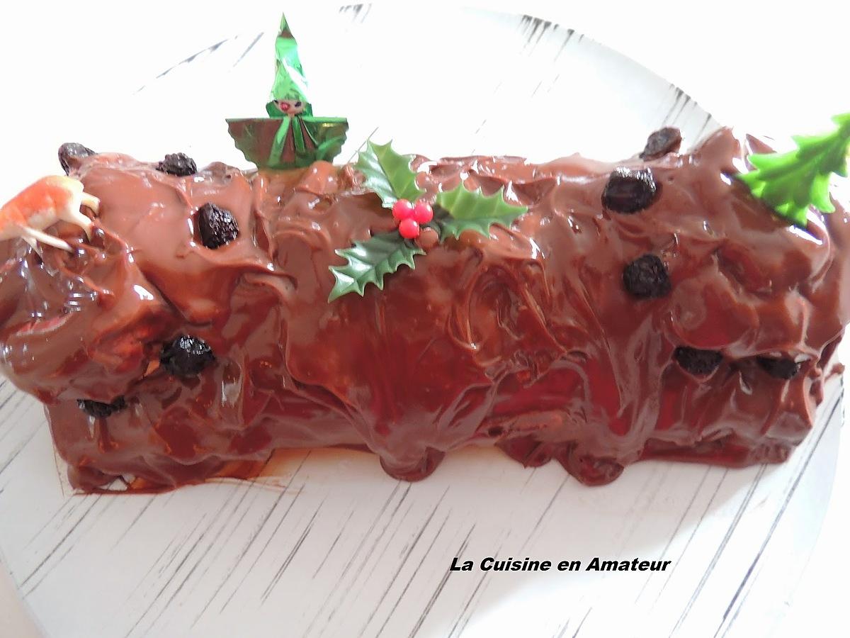 recette Bûche chocolat, mascarpone, griottes