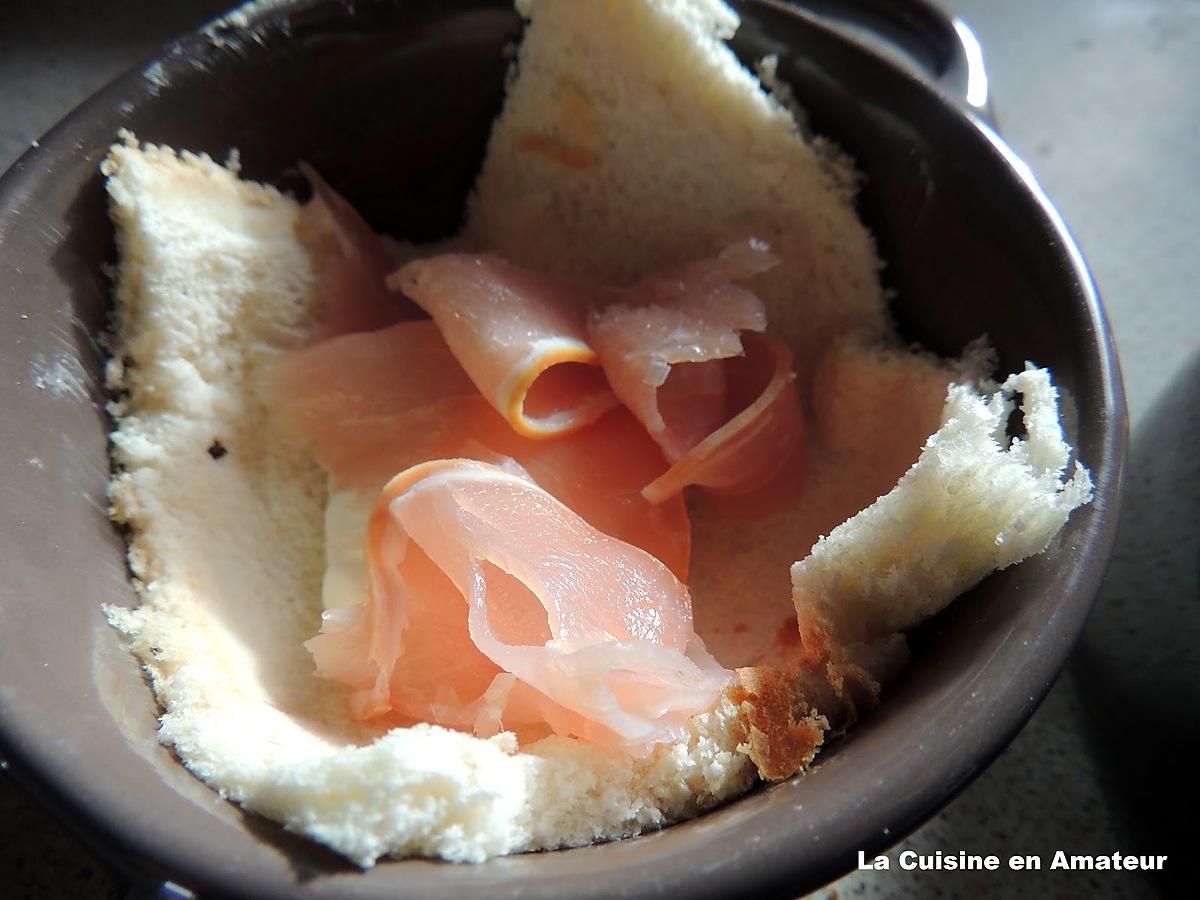 recette Oeuf cocotte sur pain de mie